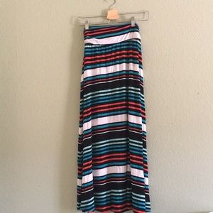 Striped maxi skirt